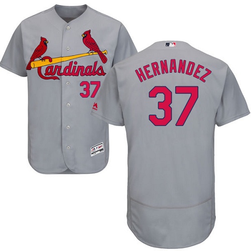 Cardinals #37 Keith Hernandez Grey Flexbase Authentic Collection Stitched MLB Jersey - Click Image to Close